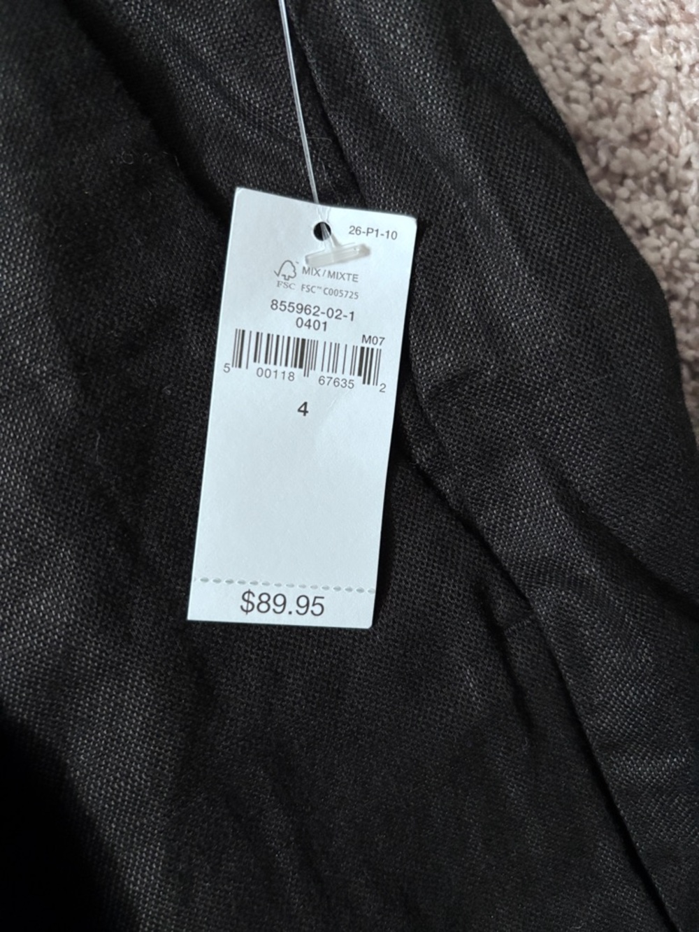 NEW GAP  Black 365 High Rise Pleated Trousers Wide Leg Pants 90's Size 4 - Picture 6 of 11